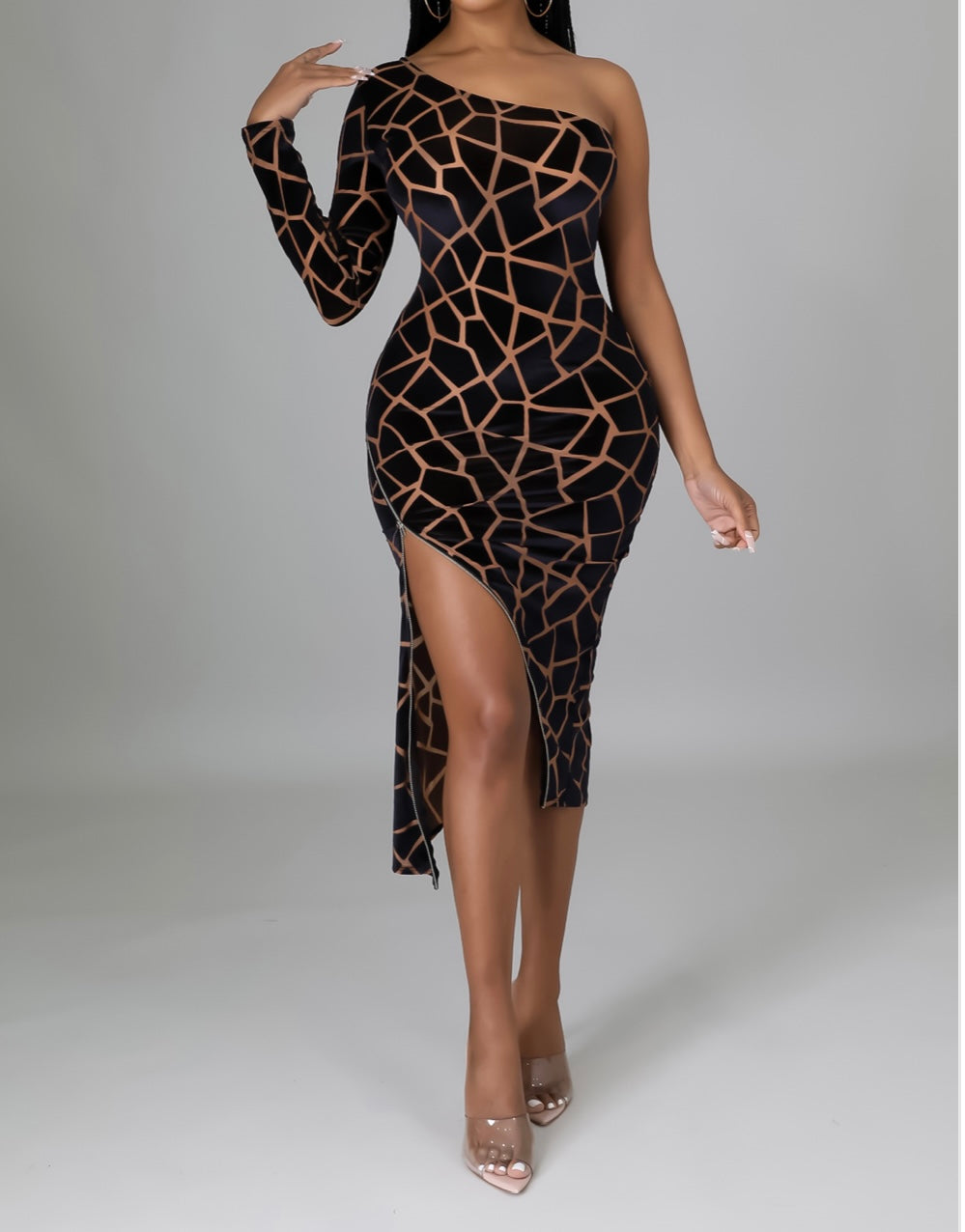 Brown Bodycon Dress